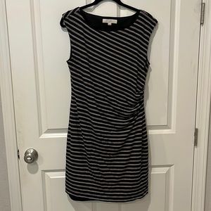 Ann Taylor Loft Black/Gold/Cream Dress